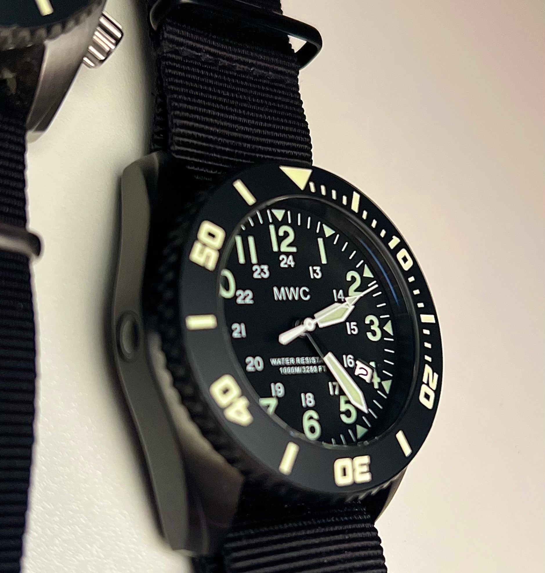 MWC "Depthmaster" 100atm / 3,280ft / 1000m Water Resistant Military Divers Watch in PVD Stainless Steel Case with Helium Valve (Automatic)