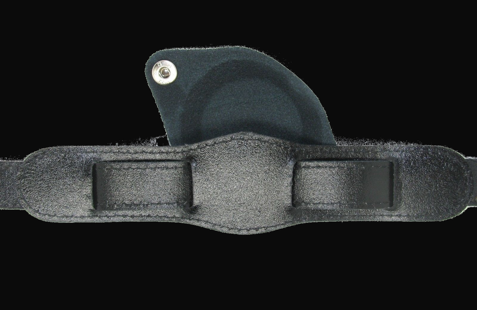 20mm Black 1950s Pattern Leather Military Watch Strap with Protective Face Cover - Slight Seconds to Clear at just 25% of the normal price!