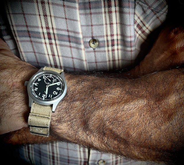 MWC 1940s/1950s "Dirty Dozen" Pattern General Service Watch with Automatic Self Winding Mechanical Movement and Sapphire Box Crystal