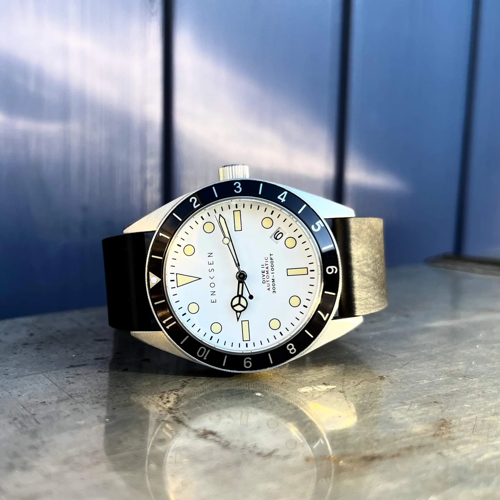 Enoksen Automatic Dive Watch - White Dial Edition ◇ 39mm