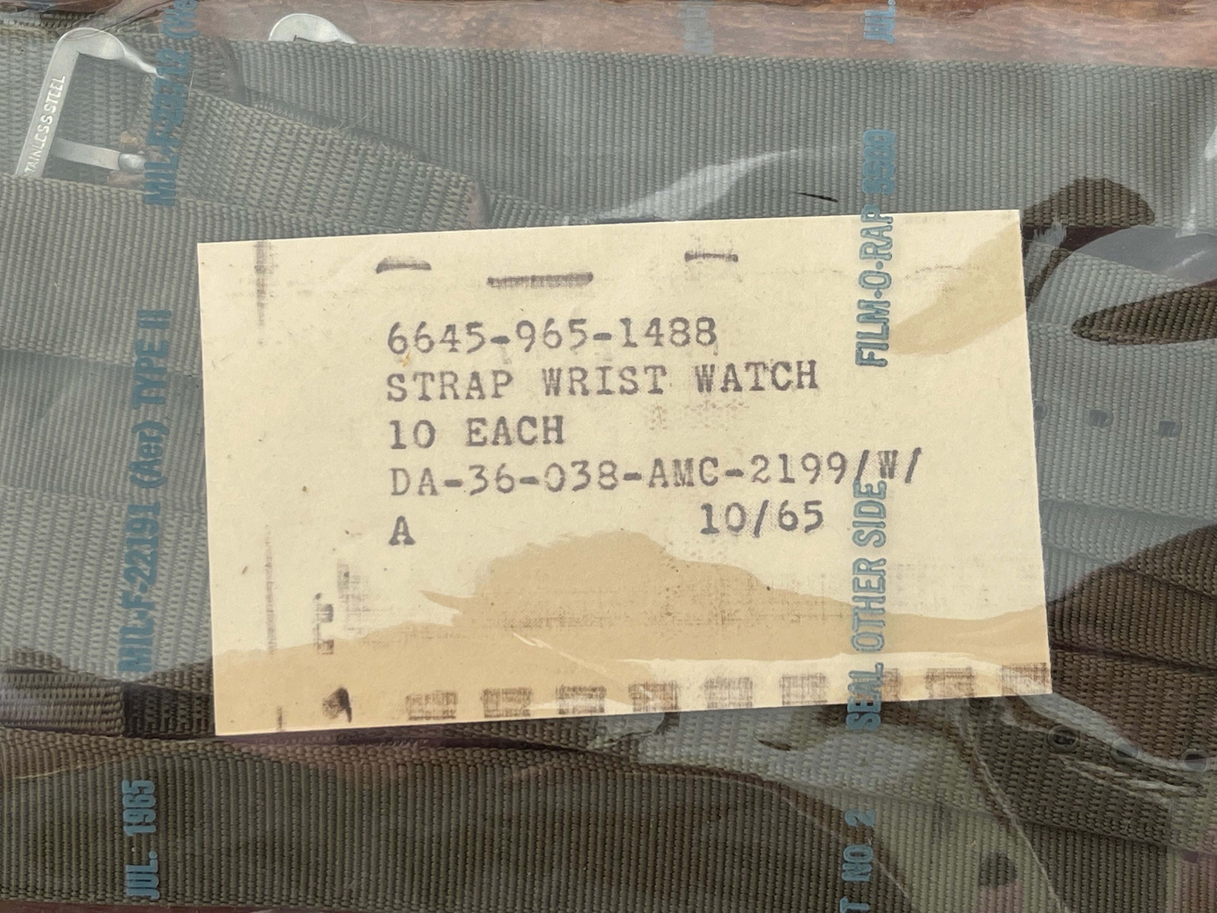 1965 Pattern U.S Vietnam War Pattern 20mm Nylon Webbing Military Watch Strap