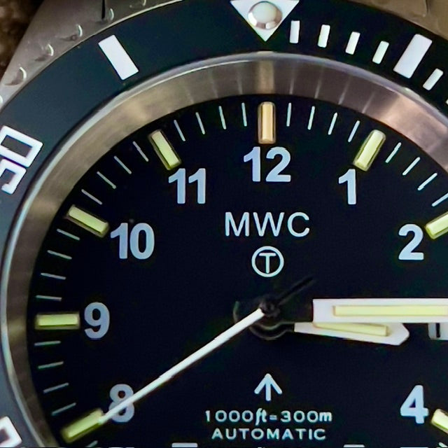 MWC 24 Jewel 300m Automatic Military Divers Watch with Tritium GTLS Tubes for Enhanced Nighttime Performance