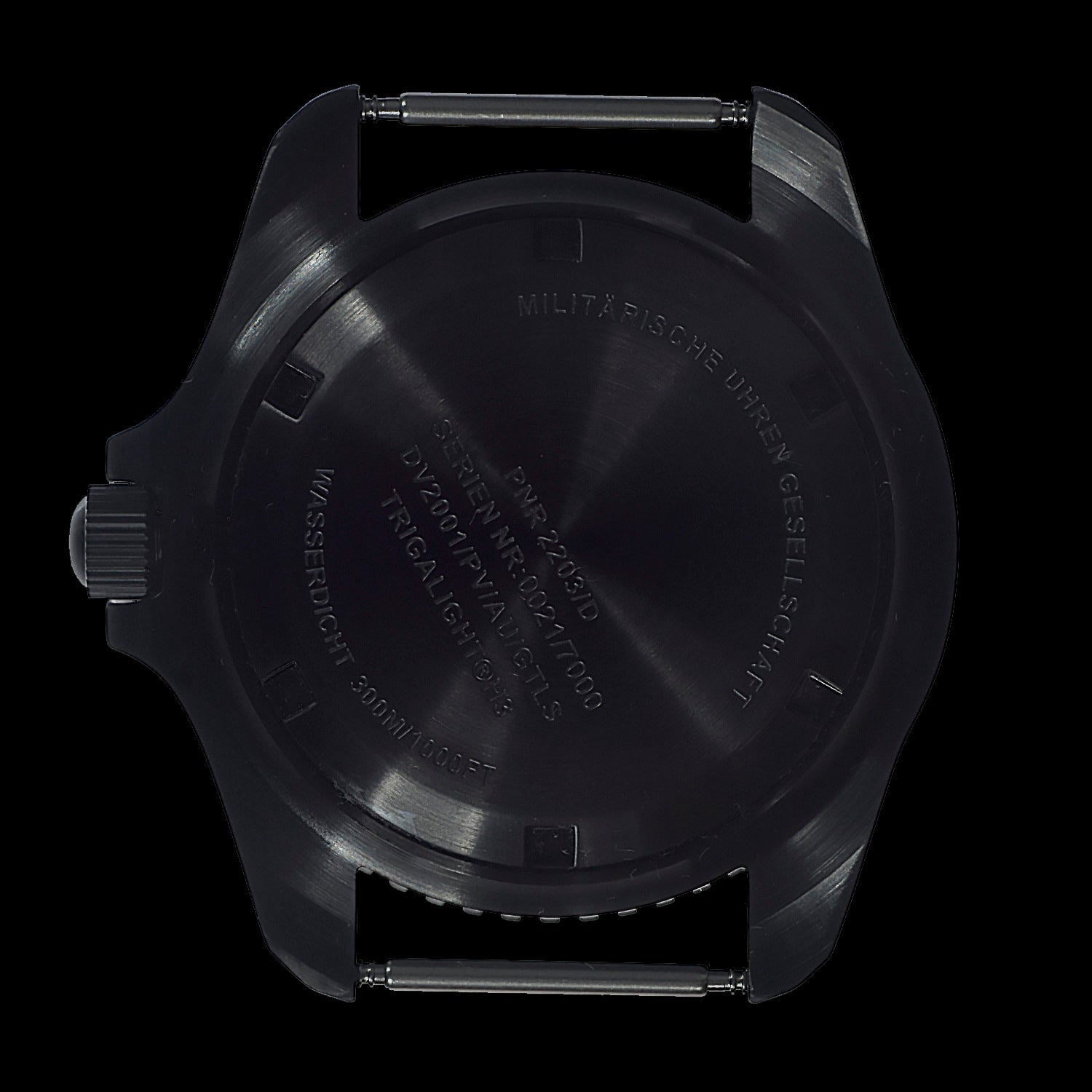 MWC Automatic Black PVD Military Divers Watch - Tritium / GTLS Illumination, Sapphire Crystal and 60 Hour Power Reserve