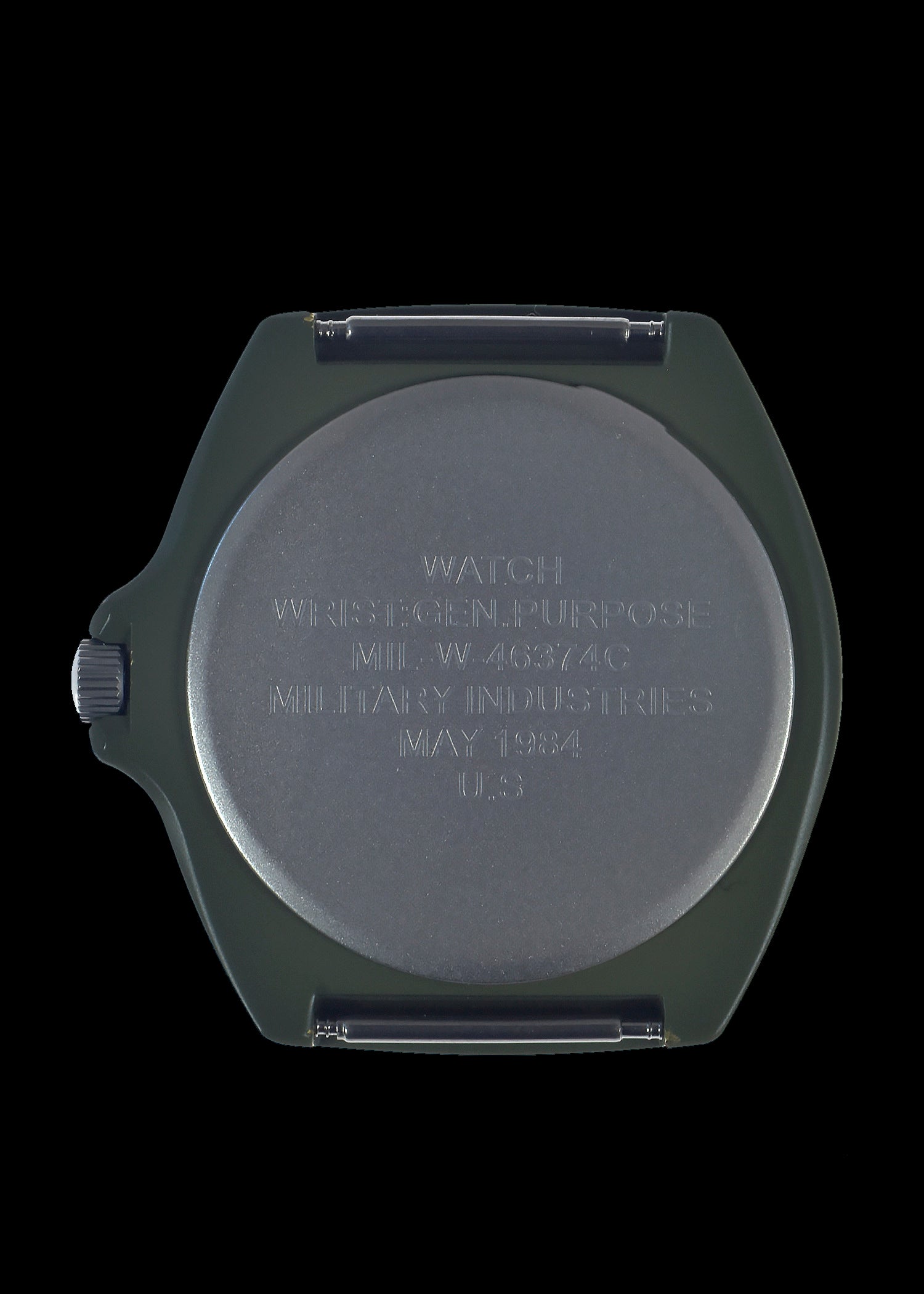 Replica MIL-W-46374C 1980s U.S pattern Military Watch in Olive Drab on a Nylon Webbing Strap