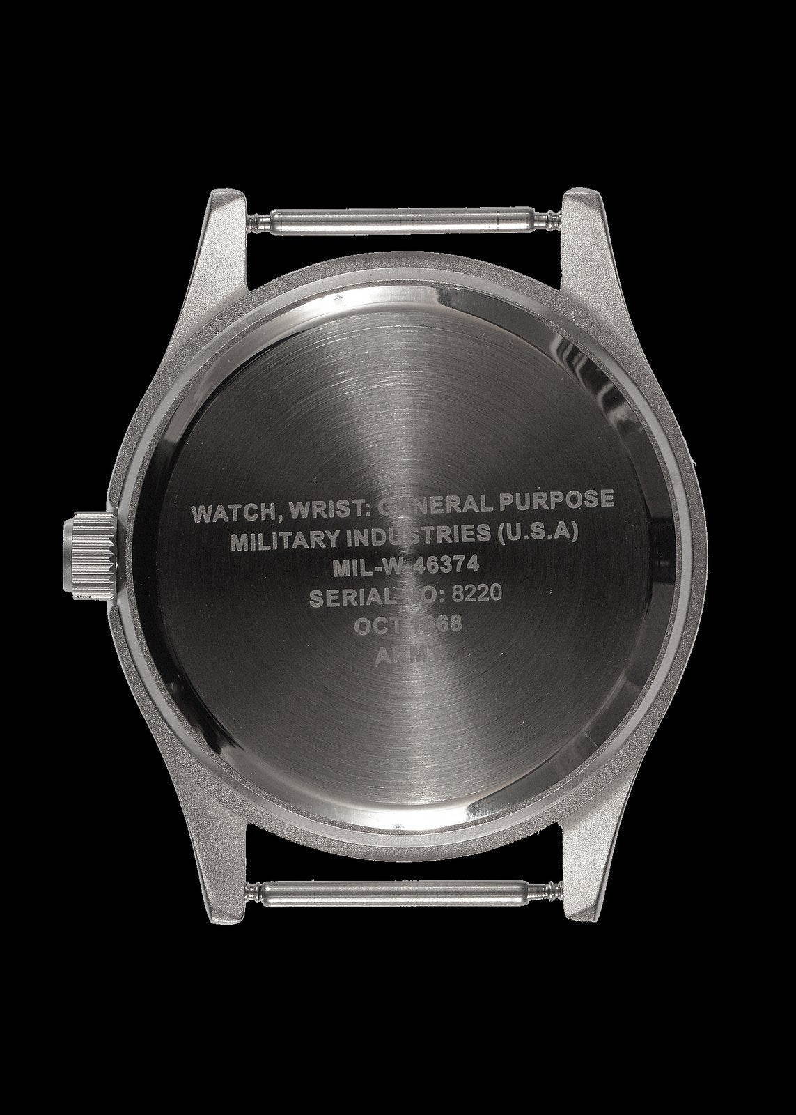 MWC Classic 1970s Pattern MIL-W-46374 Pattern Military Watch on a Black Military Webbing Strap