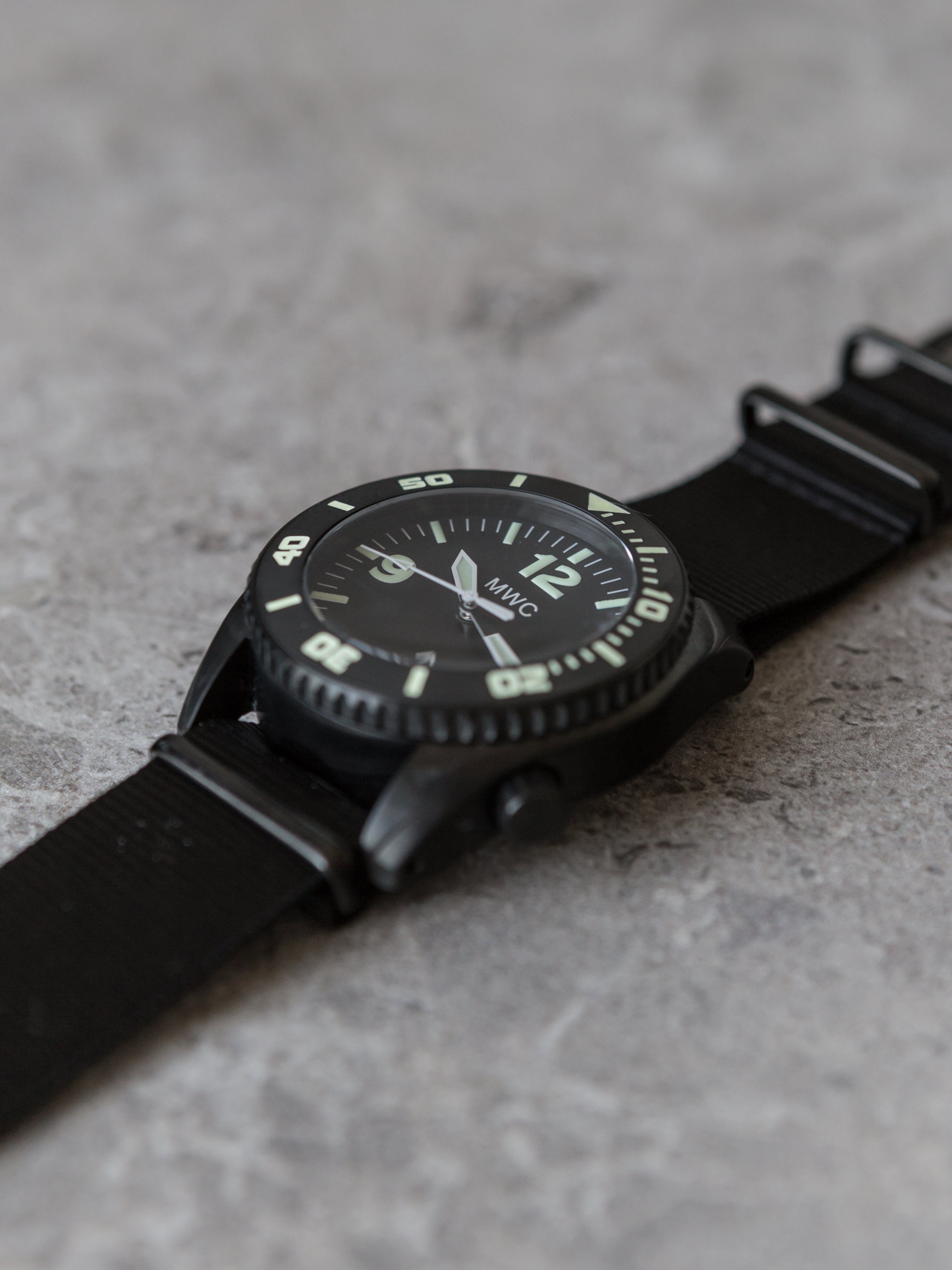 MWC "Depthmaster" 100atm / 3,280ft / 1000m Water Resistant Military Divers Watch in PVD Stainless Steel Case with Helium Valve (Automatic)