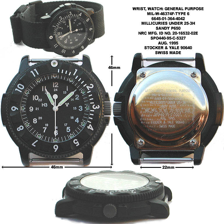 MWC P656 2025 Model PVD Tactical Series Watch with GTLS Tritium, Sapphire Crystal and a 24 Jewel Automatic Movement