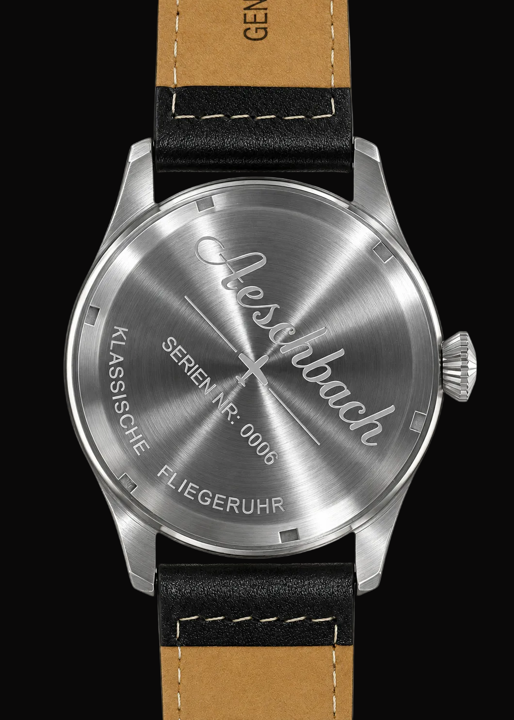 Aeschbach 46mm WWII Limited Edition XL Format Luftwaffe Pattern Military Aviators Watch with Sapphire Crystal (Copy)