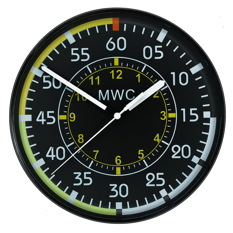 MWC Aircraft Instrument Airspeed Indicator Wall Clock with Silent Quartz Movement and Sweep Second Hand (Size 22.5 cm / approx 9")