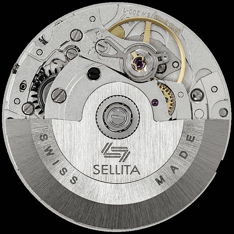 MWC 100ATM / 3,280ft / 1000m Water Resistant Diver's Watch  Stainless Steel Case with Helium Valve and Matching Bracelet  100% Swiss Made with Sellita SW200 26-Jewel Automatic Movement